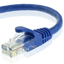 CAT6a Cat-6 Ethernet Patch Fast Internet Cable - 10ft 25ft 50ft 75ft 100ft, Blue picture