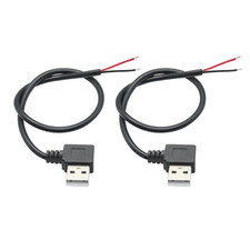 Short USB 2.0 Male Plug 2 Pin Bare Wire,90 Degree 30Cm/11In USB a Male Pigtail O picture