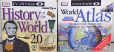 HISTORY OF THE WORLD & WORLD ATLAS PC CD ROM LOT DK EYEWITNESS (WINDOWS 95/98) picture