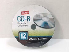 Staples CD-R Recordable Discs 700MB 80min 52x Media Pack of 12 picture