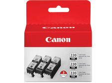 Genuine Canon PGI-220 Black Ink Tank 3-Pack Sealed picture