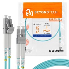 5m (16.4ft) LC to LC Fiber Patch Cable – UPC Multimode Duplex Fiber Optic Cab... picture