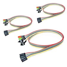 3 Pack Computer Case ATX Power On Off Reset Switch Cable with 2 x LED 3-Pack picture