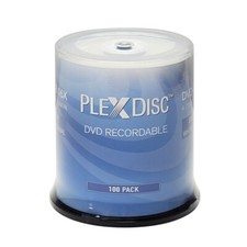 100 PlexDisc 16X 4.7GB DVD+R White Thermal Hub Printable Disc 63C-415-BX picture
