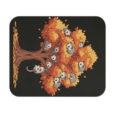 Fall Halloween Tree Opossum Mouse Pad (Rectangle) wildlife lover office desk picture