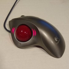 Logitech TrackMan Wheel Mouse USB Optical Trackball Mouse Silver T-BB18 Tested picture