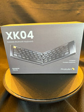 ProtoArc XK04 Foldable Bluetooth Keyboard Gray Rechargeable Open Box picture