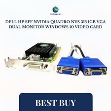 Dell HP SFF Nvidia Quadro NVS 315 1GB VGA Dual Monitor Windows 10 Video Card picture