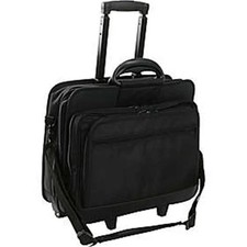 Rolling 17 Inch Laptop Briefcase - Black picture