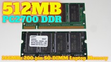512MB (2x256MB) DDR-266 PC2100 Laptop (SODIMM) Memory RAM KIT 200-pin **Tested** picture