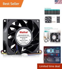 Efficient 80x80x38mm Static Pressure Fan - 12V 4-Pin Cooling For PC & Server picture