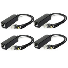 4-Pack Active 48V to 12V PoE Splitter Adapter, IEEE 802.3af Compliant, 10/100... picture