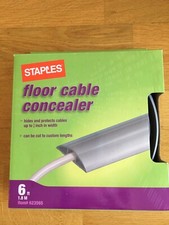 (3) Staples Customizable Floor Cable Concealer 6 ft,Cables to 3/4