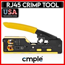 RJ-45 Crimper Pass-Through RJ45 8P8C Crimp Tool Cat5e Cat6 Ethernet Cable Cutter picture