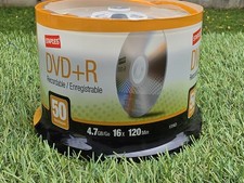 Staples DVD+R Recordable Spindle 50-Pack 16x 4.7GB 120 mins New Sealed* picture