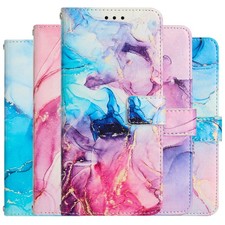 Marble Leather Card Wallet Cover Case For Nokia C22 G10 C32 Itel S26 S23 Fujitsu picture