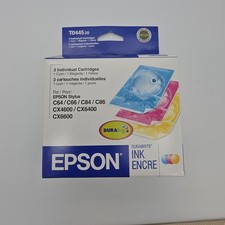New Sealed Box Genuine OEM Epson T0445 20 Multi Color InkJets T044520 exp01/2007 picture