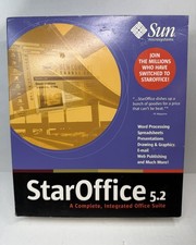 Sun Systems StarOffice 5.2 Software - Vintage Big Box Complete w/Box Manuals picture