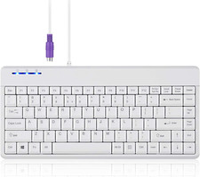 PERIBOARD-409PW Wired PS2 Mini Keyboard - 12.36X5.75X0.79 Inches Dimension - Whi picture