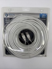 Commercial Electric White Tech Hi-Speed Cat 5e cable Patch Cord 100ft  676 339 picture