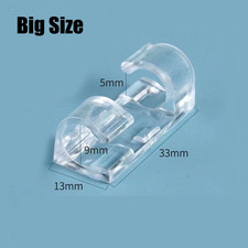 60Pcs Clear Adhesive Cable Clips Wall Wire Holder Management Cord Clips Desk USA picture