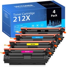 [WITH CHIP]4PK W2120X 212X Toner Compatible With HP Color LaserJet M554dn M555dn picture