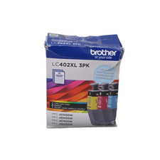 GENUINE Brother LC402XL Cyan/Magenta/Yellow Ink Set 04/2027 CYAN OPEN - NOT USED picture