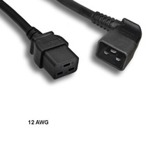 LOT 10pcs 3ft 12AWG Power Cable Right Angled C20 to C19 20A/250V SJT Data Server picture