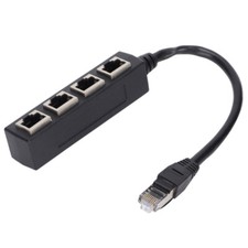 LAN Ethernet Cable Plug 1-4 Way Port Connector RJ45 Splitter Converter Adapter picture