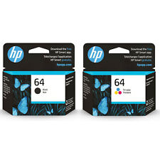 HP 64 Ink Cartridge Combo Black & Tri-Color New Genuine Multiple choices LOT picture