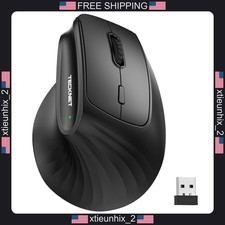 Wireless Vertical Ergonomic Mouse with Bluetooth & 2.4G, 4800 DPI, Silent Clicks picture