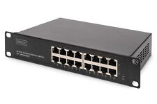 DIGITUS Gigabit Ethernet Network Switch - 10 inch - 16 ports - Unmanaged - Backp picture