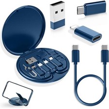 USB Adapter, Micro Charging Cable with C Lighting Blue picture
