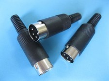 24 pcs Standard DIN Plug 4 Pin Male Connector with Plastic Handle New picture