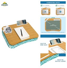 LAPGEAR Designer Lap Desk – Aqua Trellis, Fits 15.6” Laptops picture