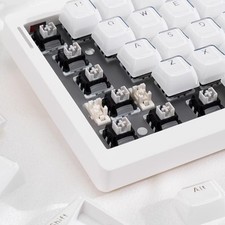 135 Keys White Crystal Jelly Translucent MDA Keycaps Fits 60/65/75/80/95/100% picture