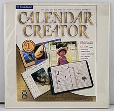 Calendar Creator 8.0 PC CD-Rom 2001 Broderbund *Brand New*  picture