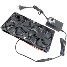 Speed Adjustable Cooler DC Power Dual 12cm Fan Stand Air Exhaust Desk Cooling picture