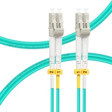 2 PCS LC to LC Fiber Patch Cable OM3 2M 7ft 10GB Multimode Duplex 50/125 picture