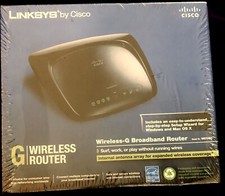 Linksys by Cisco Wireless-G Broadband Router New In Box In Shrink-wrap Sealed picture
