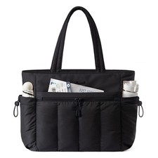 Puffer Laptop Bag for , Ultra-Lightweight Puffer Tote Bag w/Organized Compart... picture