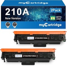 210A Blck High Yield Toner Cartridge 2Pck with Chip for HP 210A/X Color Laserje picture