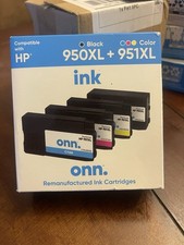 onn. HP 950XL Black + 951XL Color Ink Cartridges Combo EXP 09/2025 picture