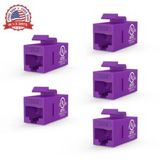 [UL-Listed CAT6 Keystone Coupler 5-Pack, Ethernet Coupler Female to Female, RJ45 picture
