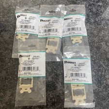 PANDUIT CF1064EIY Duplex Outlet Frame, 4-Port, Electric Ivory (QTY 5) picture