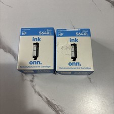 Onn Ink Cartridge Printer Toner 564XL BLACK (Exp 4/25 - 10/24) SEALED - Lot Of 2 picture