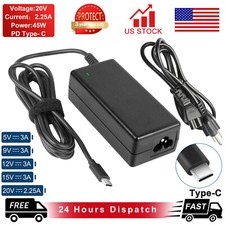 45W TYPE-C Laptop Charger Replacement for Lenovo Chromebook ThinkPad Power Cord picture