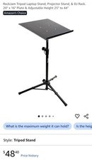 RockJam Portable DJ Laptop Stand with Adjustable Height Anti-Slip Design picture