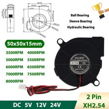5015 DC Radial Turbo Blower Fan Mini Brushless Cooling Fan 5/12/24V 3500-8000RPM picture