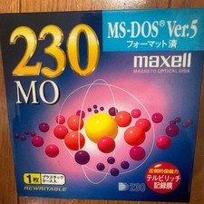 Maxell MO 230MB Rewritable Disk MS-DOS Ver.5 Format High Data Protection picture